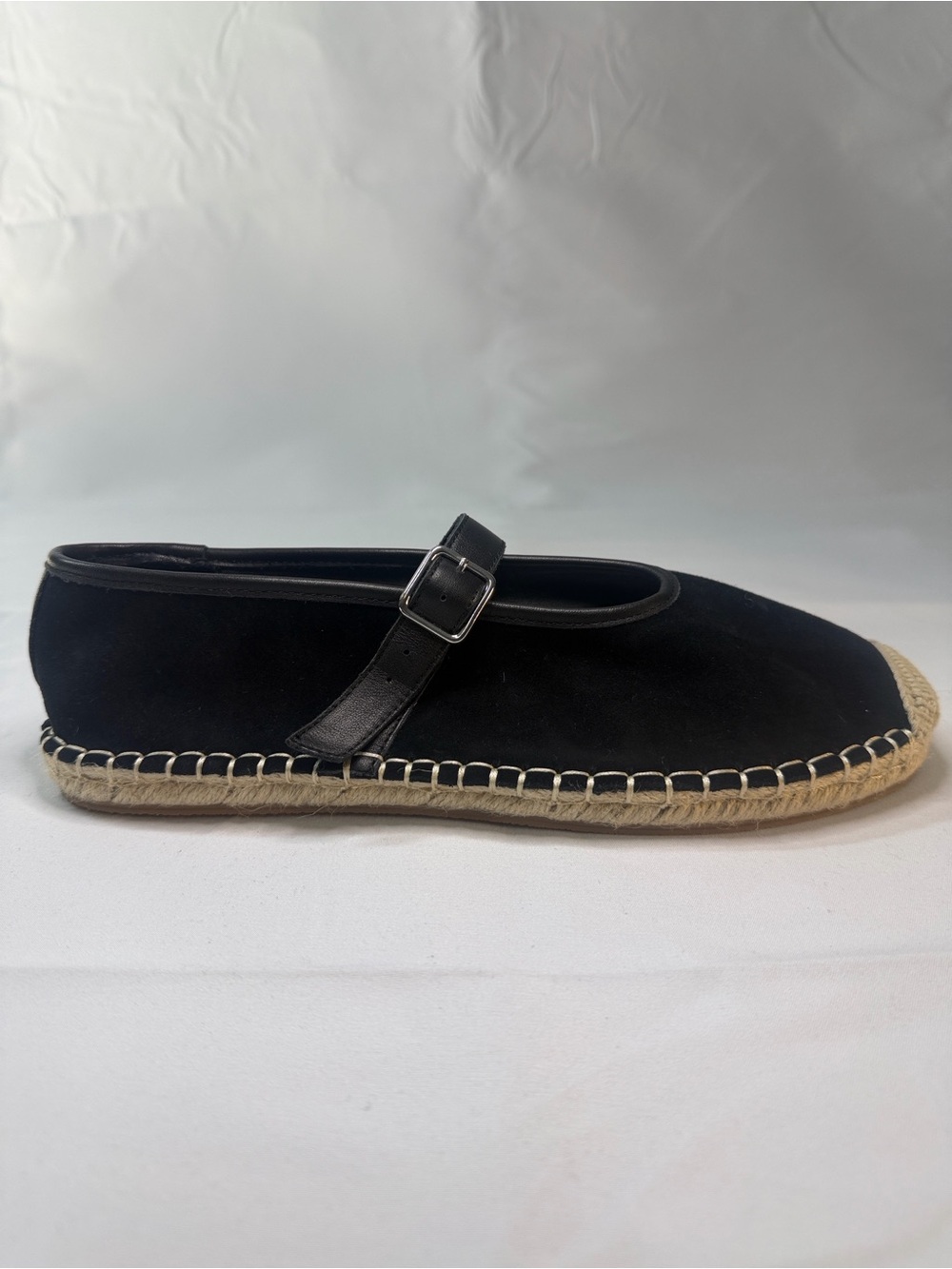 Steve Madden Black Mary Jane Espadrille Flat
